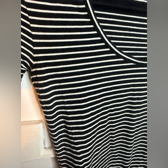 Madewell Black and White Cameo Striped Scoop Neck Bodysuit - Picture 6 of 6